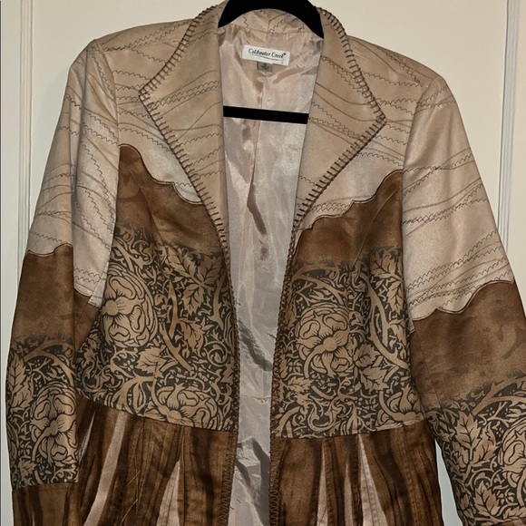 Coldwater Creek Elegant Brown and Cream Women's Jacket - Picture 4 of 4